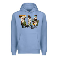 Colony Blue tenesse state cowhide serape cactus Premium Hoodie - RanaPortraitStore