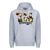 Heather Grey tenesse state cowhide serape cactus Premium Hoodie - RanaPortraitStore