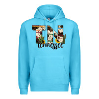Ocean Blue tenesse state cowhide serape cactus Premium Hoodie - RanaPortraitStore