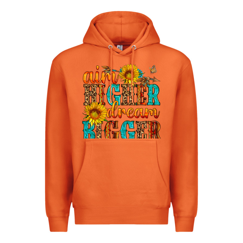 Aim Higher Dream Bigger Premium Hoodie by HRA Design Shop | Teevron