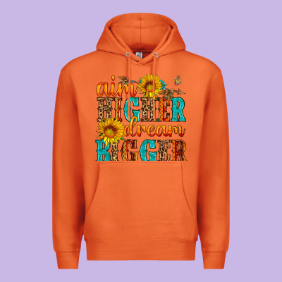 Aim Higher Dream Bigger Premium Hoodie Designed By Hra Design Shop
