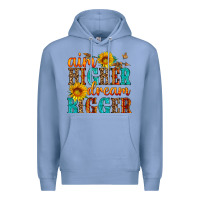 Colony Blue aim higher dream bigger Premium Hoodie - HRA Design Shop