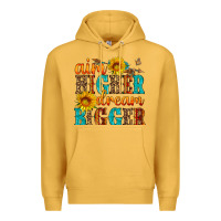 Mustard aim higher dream bigger Premium Hoodie - HRA Design Shop