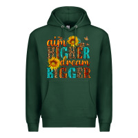 Sports Green aim higher dream bigger Premium Hoodie - HRA Design Shop