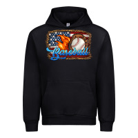 Black western american flag baseball Urban Hoodie - HRA Design Shop