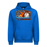 Cobalt western american flag baseball Urban Hoodie - HRA Design Shop
