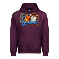 Mauve Wine western american flag baseball Urban Hoodie - HRA Design Shop