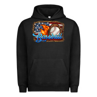 Pigment Black western american flag baseball Urban Hoodie - HRA Design Shop