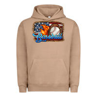Pigment Burro western american flag baseball Urban Hoodie - HRA Design Shop