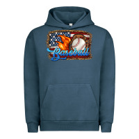 Pigment Midnight Navy western american flag baseball Urban Hoodie - HRA Design Shop