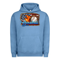 Pigment Pebble Blue western american flag baseball Urban Hoodie - HRA Design Shop