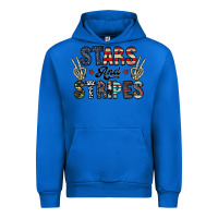 Cobalt stars and stripes Urban Hoodie - CowhideDigitalArt