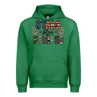 Emerald stars and stripes Urban Hoodie - CowhideDigitalArt