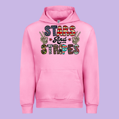 Stars And Stripes Urban Hoodie Designed By Cowhidedigitalart