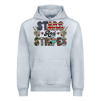 Heather Grey stars and stripes Urban Hoodie - CowhideDigitalArt