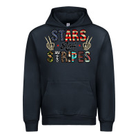 Navy stars and stripes Urban Hoodie - CowhideDigitalArt