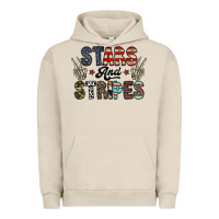 Pigment French Oak stars and stripes Urban Hoodie - CowhideDigitalArt
