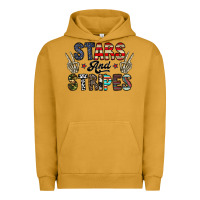 Pigment Peanut Butter stars and stripes Urban Hoodie - CowhideDigitalArt