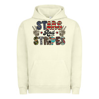 Pigment Pistachio stars and stripes Urban Hoodie - CowhideDigitalArt