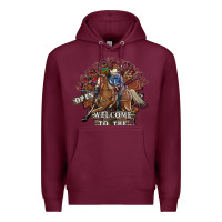 Burgundy cowboy ranch Premium Hoodie - SublimationCraftShop