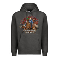 Charcoal Heather cowboy ranch Premium Hoodie - SublimationCraftShop