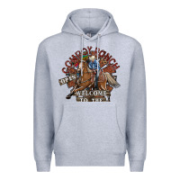Heather Grey cowboy ranch Premium Hoodie - SublimationCraftShop