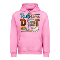 Fuchsia Pink rub some dirt on it baseball Urban Hoodie - HRA Design Shop