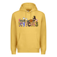 Antique Gold Drink Up Witches Premium Hoodie - CowhideDigitalArt