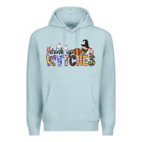 Blue Mist Drink Up Witches Premium Hoodie - CowhideDigitalArt