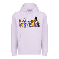 Lilac Drink Up Witches Premium Hoodie - CowhideDigitalArt