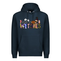 Navy Drink Up Witches Premium Hoodie - CowhideDigitalArt