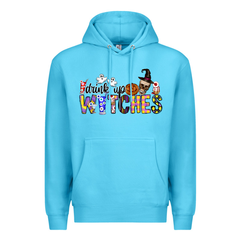 Drink Up Witches Premium Hoodie by CowhideDigitalArt | Teevron