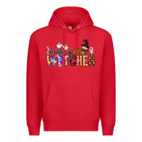 Red Drink Up Witches Premium Hoodie - CowhideDigitalArt