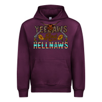 Mauve Wine yeehaws and hellnaws Urban Hoodie - CowhideDigitalArt