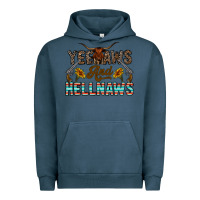 Pigment Midnight Navy yeehaws and hellnaws Urban Hoodie - CowhideDigitalArt