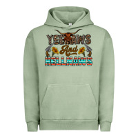 Pigment Oil Green yeehaws and hellnaws Urban Hoodie - CowhideDigitalArt