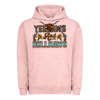 Pigment Salmon yeehaws and hellnaws Urban Hoodie - CowhideDigitalArt