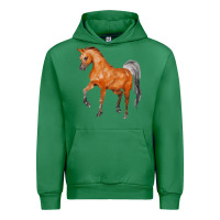 Emerald horse Urban Hoodie - FaDigitalArtStudio
