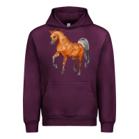 Mauve Wine horse Urban Hoodie - FaDigitalArtStudio