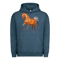 Pigment Midnight Navy horse Urban Hoodie - FaDigitalArtStudio