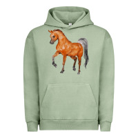 Pigment Oil Green horse Urban Hoodie - FaDigitalArtStudio