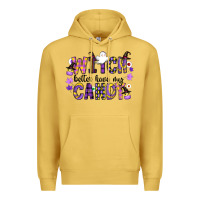 Antique Gold Witch Better Have My Candy Premium Hoodie - CowhideDigitalArt