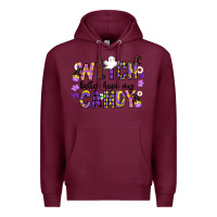 Burgundy Witch Better Have My Candy Premium Hoodie - CowhideDigitalArt
