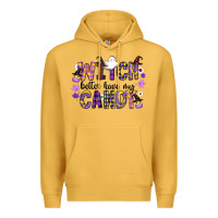 Mustard Witch Better Have My Candy Premium Hoodie - CowhideDigitalArt