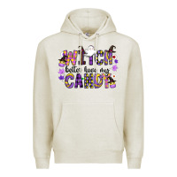 Oatmeal Heather Witch Better Have My Candy Premium Hoodie - CowhideDigitalArt