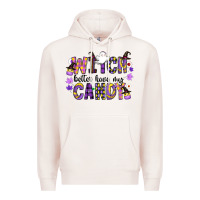 Pale Pink Witch Better Have My Candy Premium Hoodie - CowhideDigitalArt