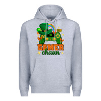 Heather Grey Gamer chaun st.patricks day Premium Hoodie - Neo Western