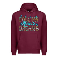 Burgundy follow your dreams Premium Hoodie - HRA Design Shop