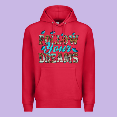 Follow Your Dreams Premium Hoodie Designed By Hra Design Shop