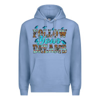 Colony Blue follow your dreams Premium Hoodie - HRA Design Shop